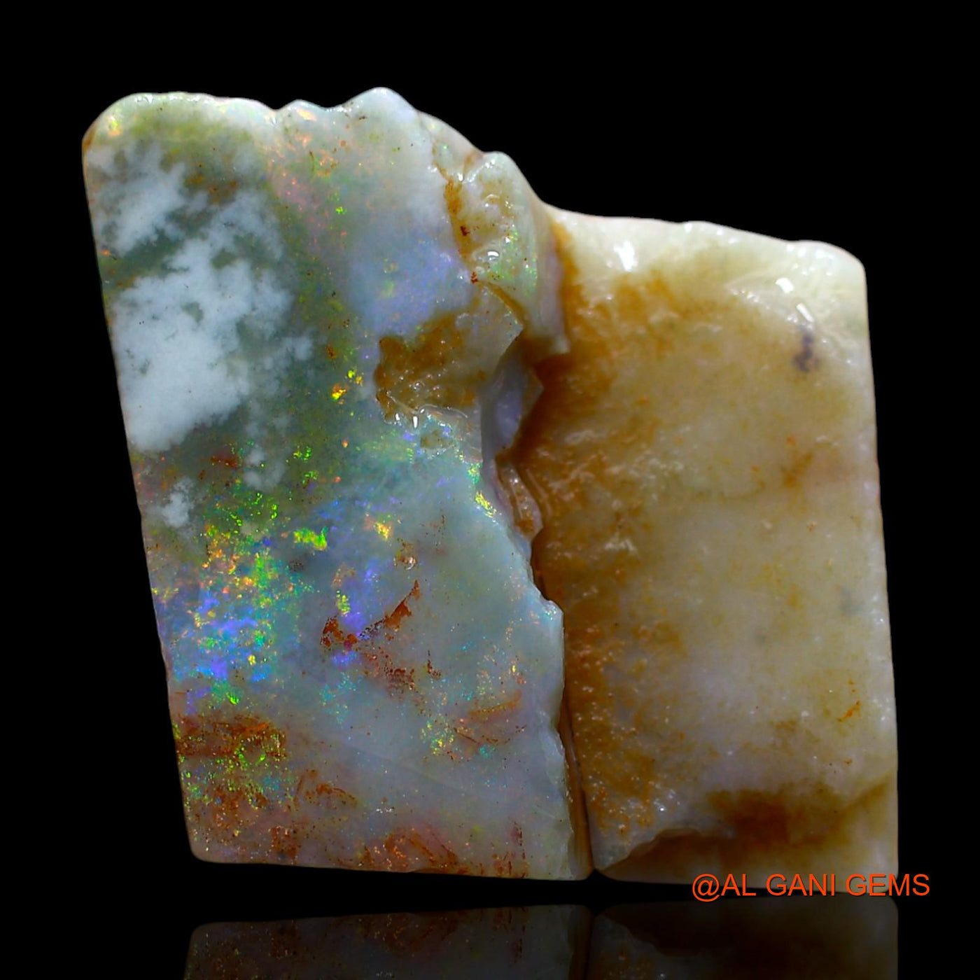 Natural Untreated Fire Opal Loose Gemstone Fancy Rough From Australia 19.00 Cts 29x18x7 mm RE-649