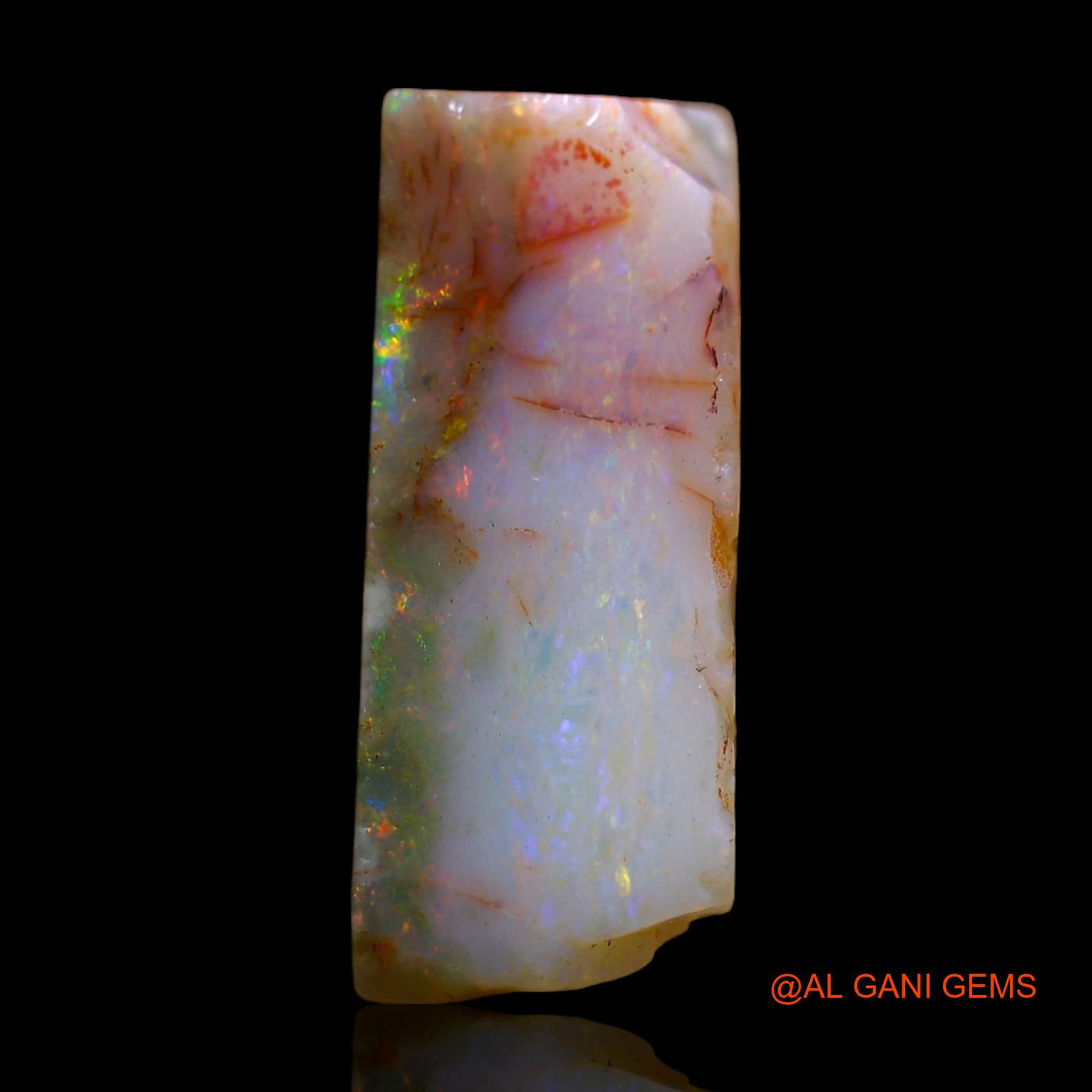 Natural Untreated Fire Opal Loose Gemstone Fancy Rough From Australia 19.00 Cts 29x18x7 mm RE-649