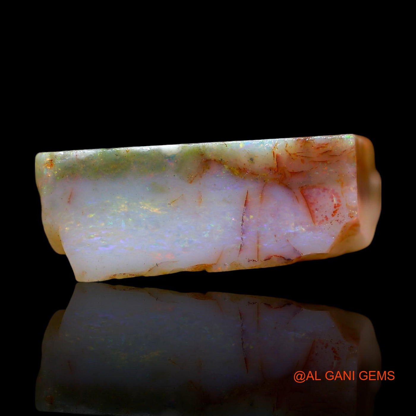 Natural Untreated Fire Opal Loose Gemstone Fancy Rough From Australia 19.00 Cts 29x18x7 mm RE-649