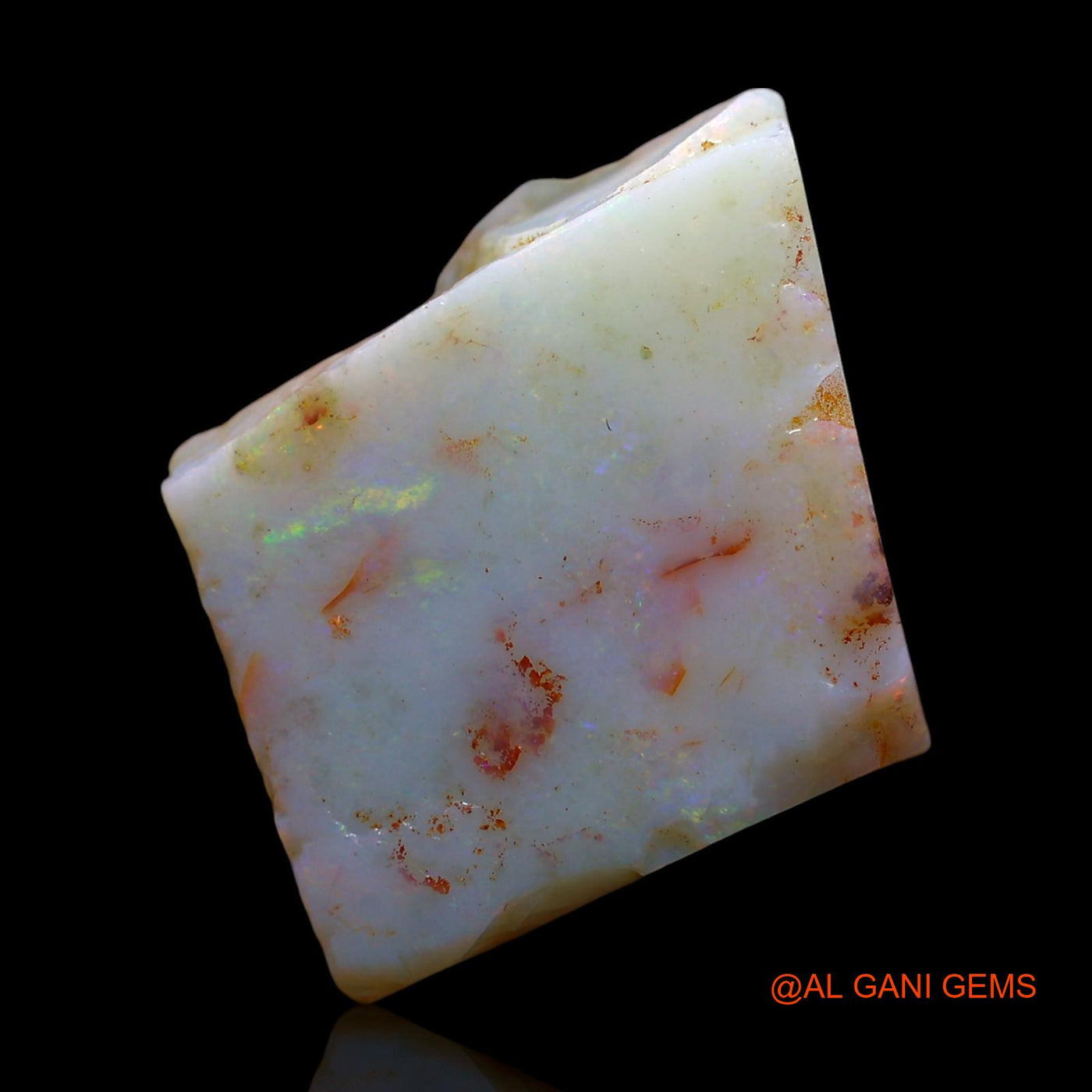 Natural Untreated Fire Opal Loose Gemstone Fancy Rough From Australia 19.00 Cts 29x18x7 mm RE-649