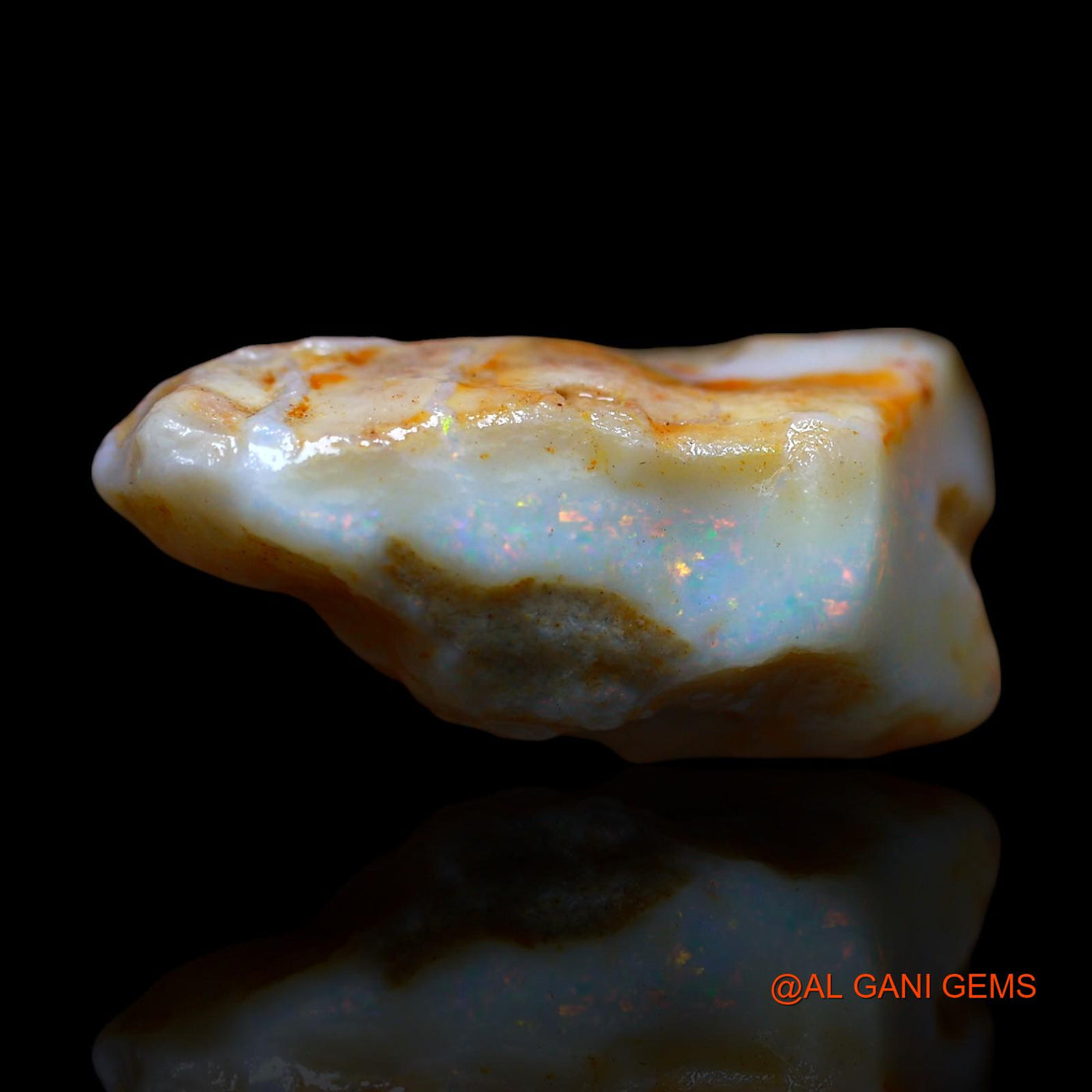 22.00 Cts Natural Australian Fire Opal Loose Gemstone Fancy Rough 25x16x11 mm RE-653