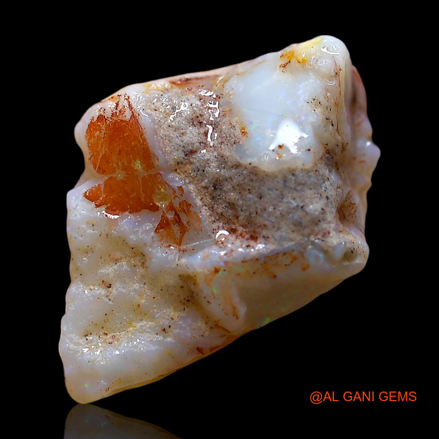 Natural Untreated Fire Opal Loose Gemstone Fancy Rough From Australia 12.00 Cts 19x14x10 mm RE-65