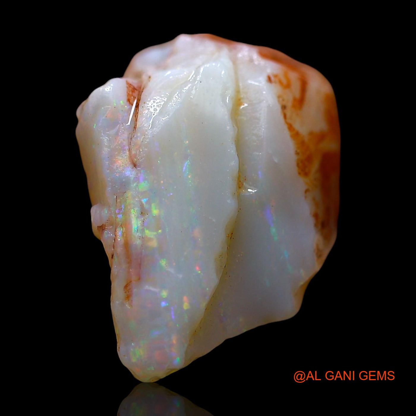 Natural Untreated Fire Opal Loose Gemstone Fancy Rough From Australia 12.00 Cts 19x14x10 mm RE-65