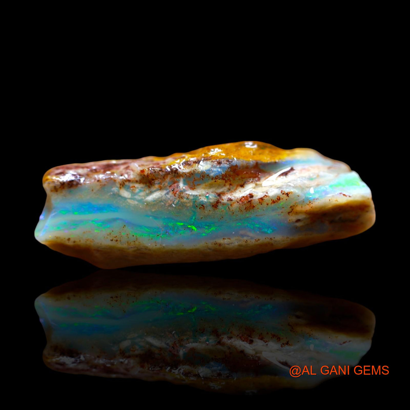 Natural Fire Opal Gemstone 13.00 Cts Loose Fancy Rough From Australia 25x13x8 mm RE-664