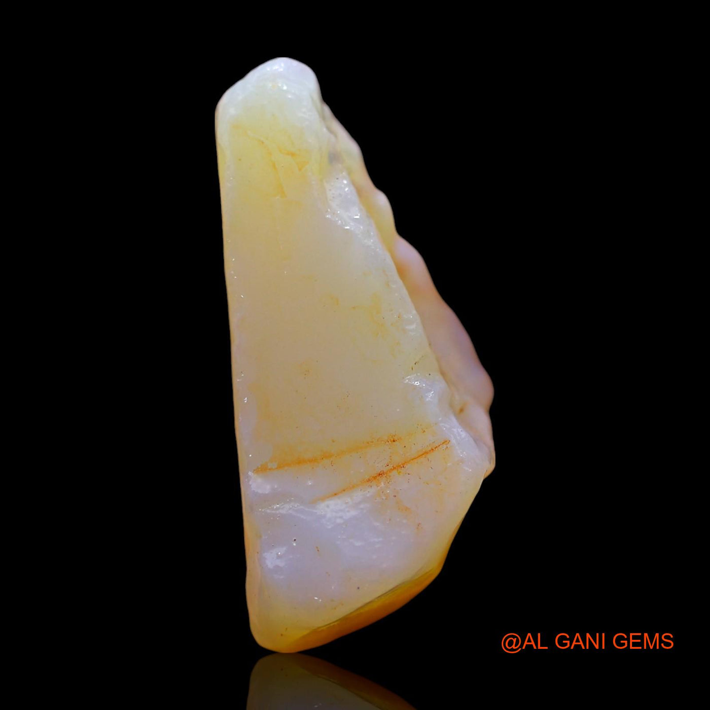 Natural Untreated Fire Opal Loose Gemstone Fancy Rough From Australia 17.00 Cts 22x11x3 mm RE-666