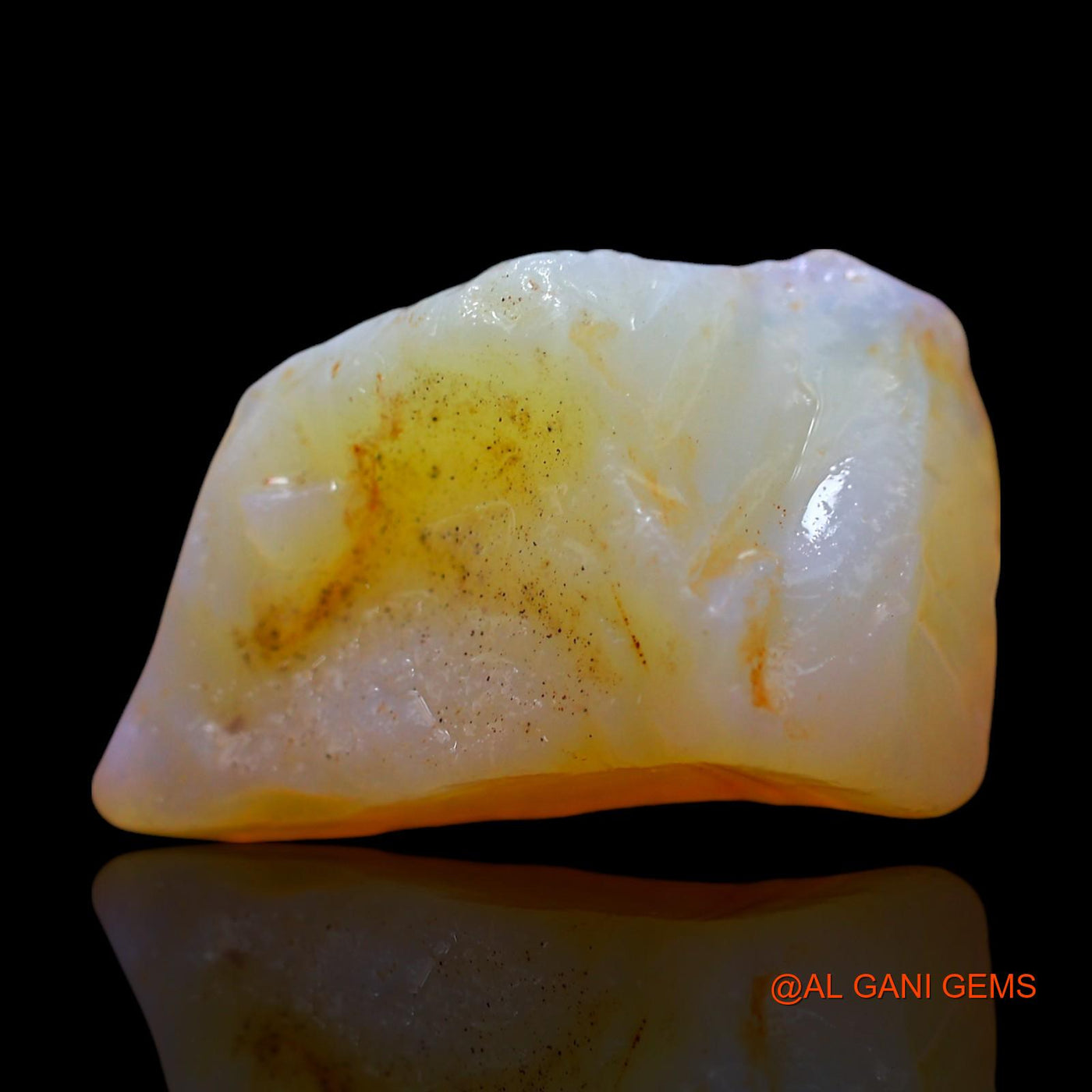 Natural Untreated Fire Opal Loose Gemstone Fancy Rough From Australia 17.00 Cts 22x11x3 mm RE-666