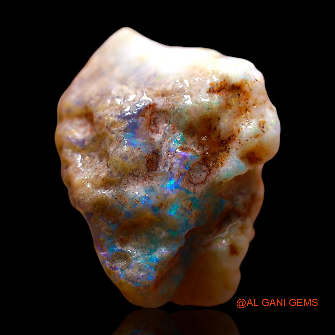 Natural Untreated Fire Opal Loose Gemstone Fancy Rough From Australia 20.00 Cts 19x17x13 mm RE-668