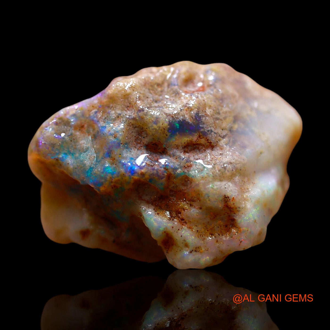 Natural Untreated Fire Opal Loose Gemstone Fancy Rough From Australia 20.00 Cts 19x17x13 mm RE-668