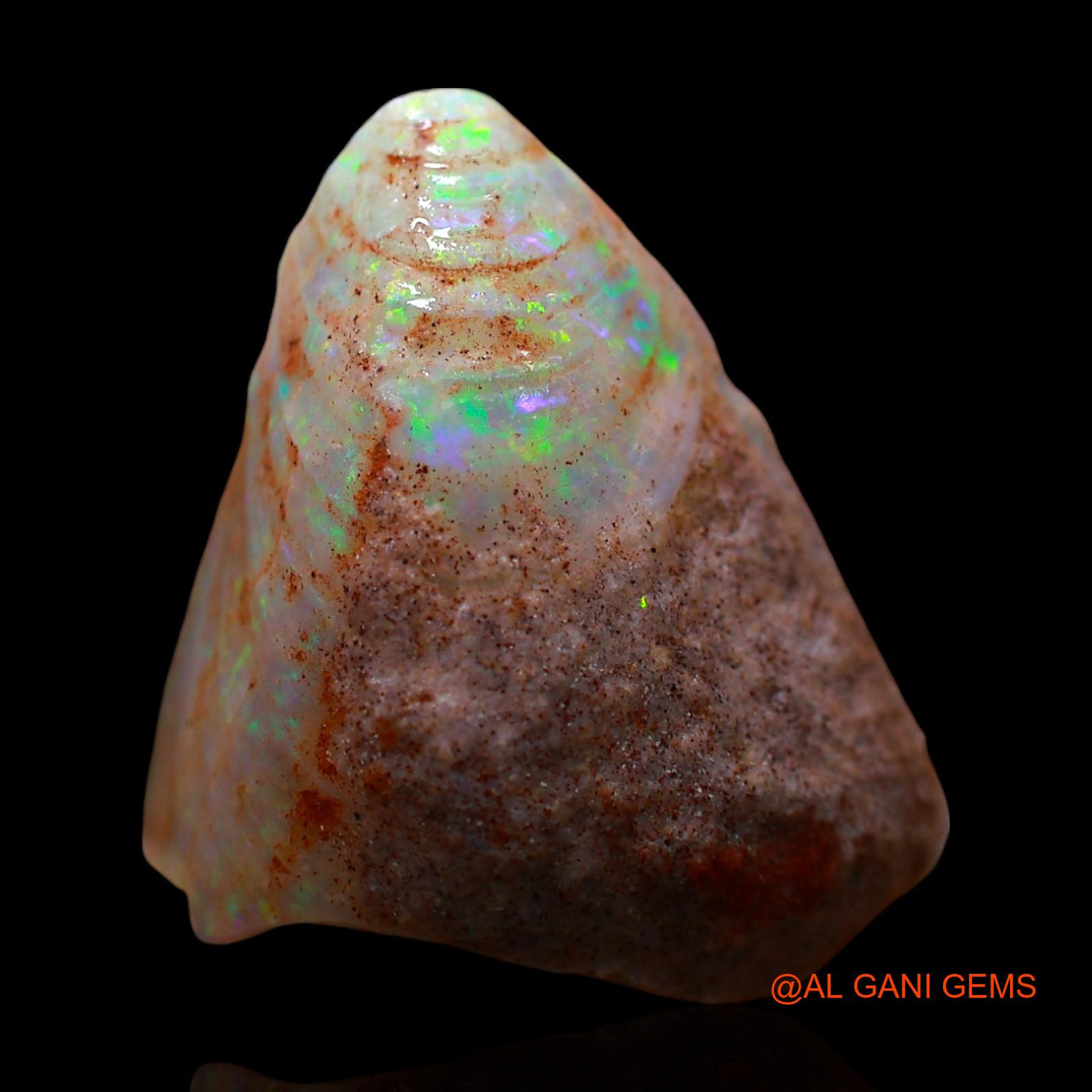 Natural Untreated Fire Opal Loose Gemstone Fancy Rough From Australia 12.00 Cts 19x18x8 mm RE-671