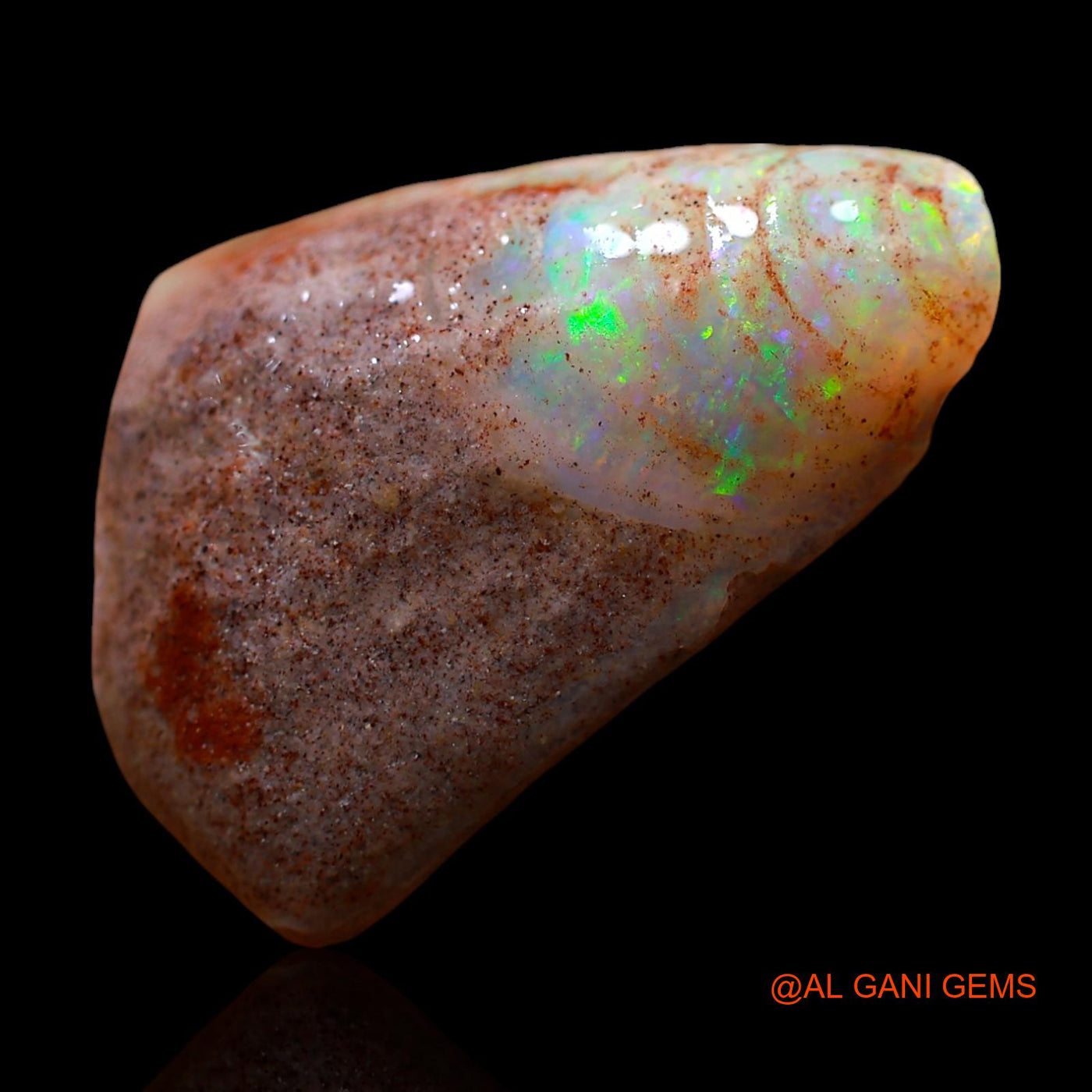 Natural Untreated Fire Opal Loose Gemstone Fancy Rough From Australia 12.00 Cts 19x18x8 mm RE-671