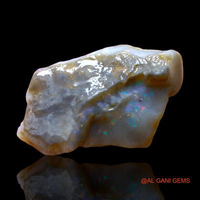 Natural Fire Opal Gemstone 17.00 Cts Loose Fancy Rough From Australia 25x15x3 mm RE-672