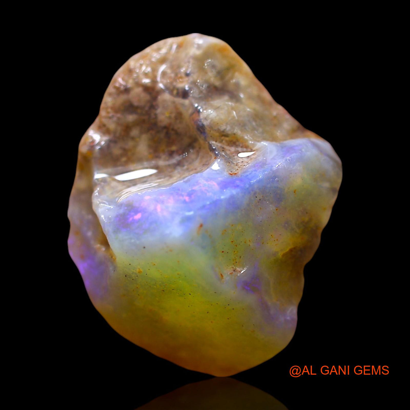 Natural Fire Opal Gemstone 14.00 Cts Loose Fancy Rough From Australia 20x16x12 mm RE-680