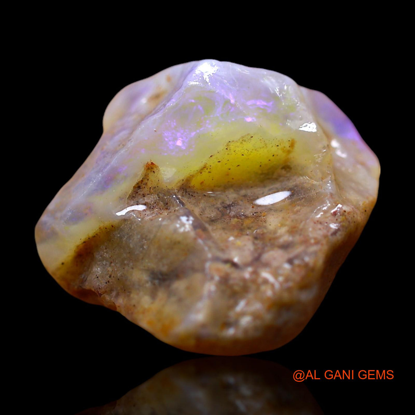 Natural Fire Opal Gemstone 14.00 Cts Loose Fancy Rough From Australia 20x16x12 mm RE-680