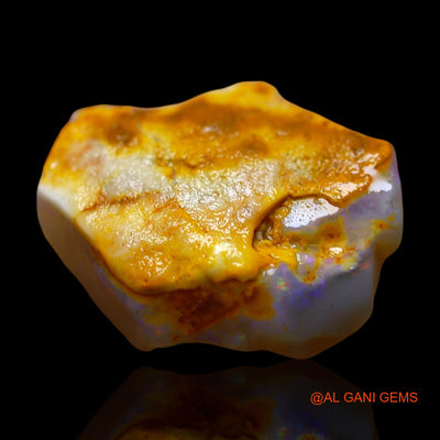 Natural Untreated Fire Opal Loose Gemstone Fancy Rough From Australia 12.00 Cts 21x19x7 mm RE-682