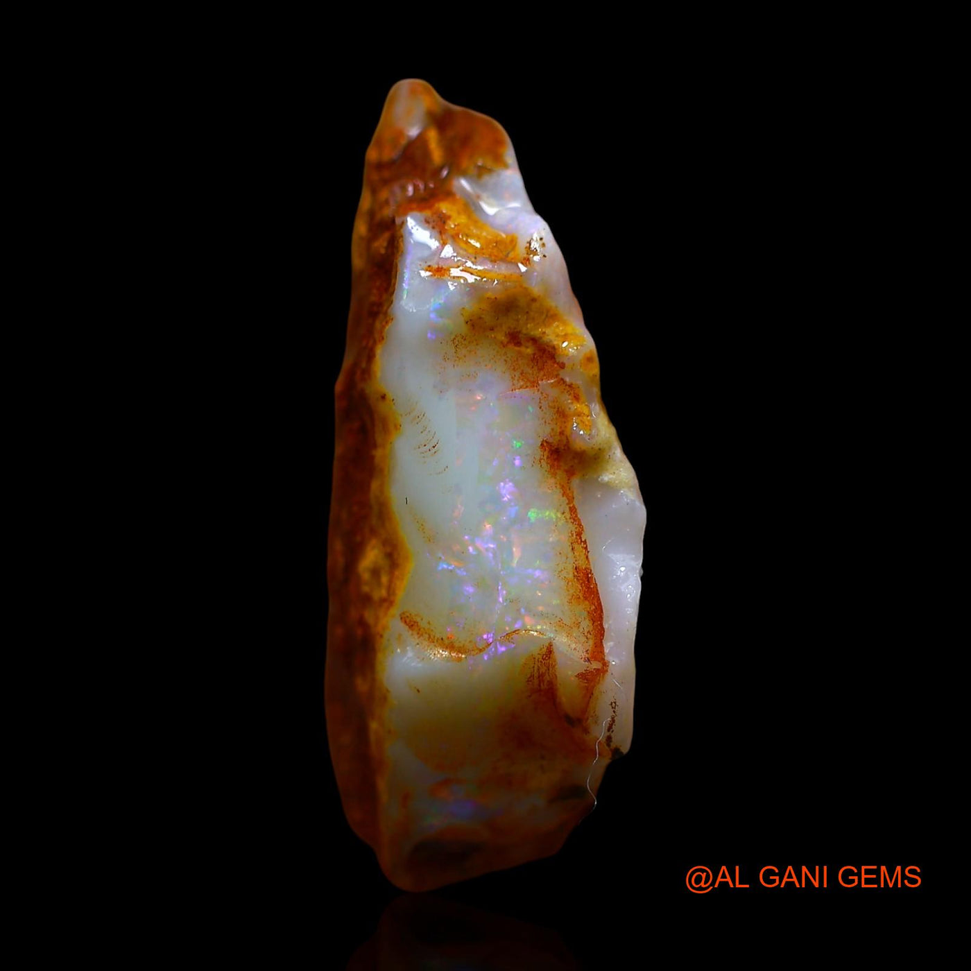 11.00 Cts Natural Australian Fire Opal Loose Gemstone Fancy Rough 24x11x9 mm RE-692