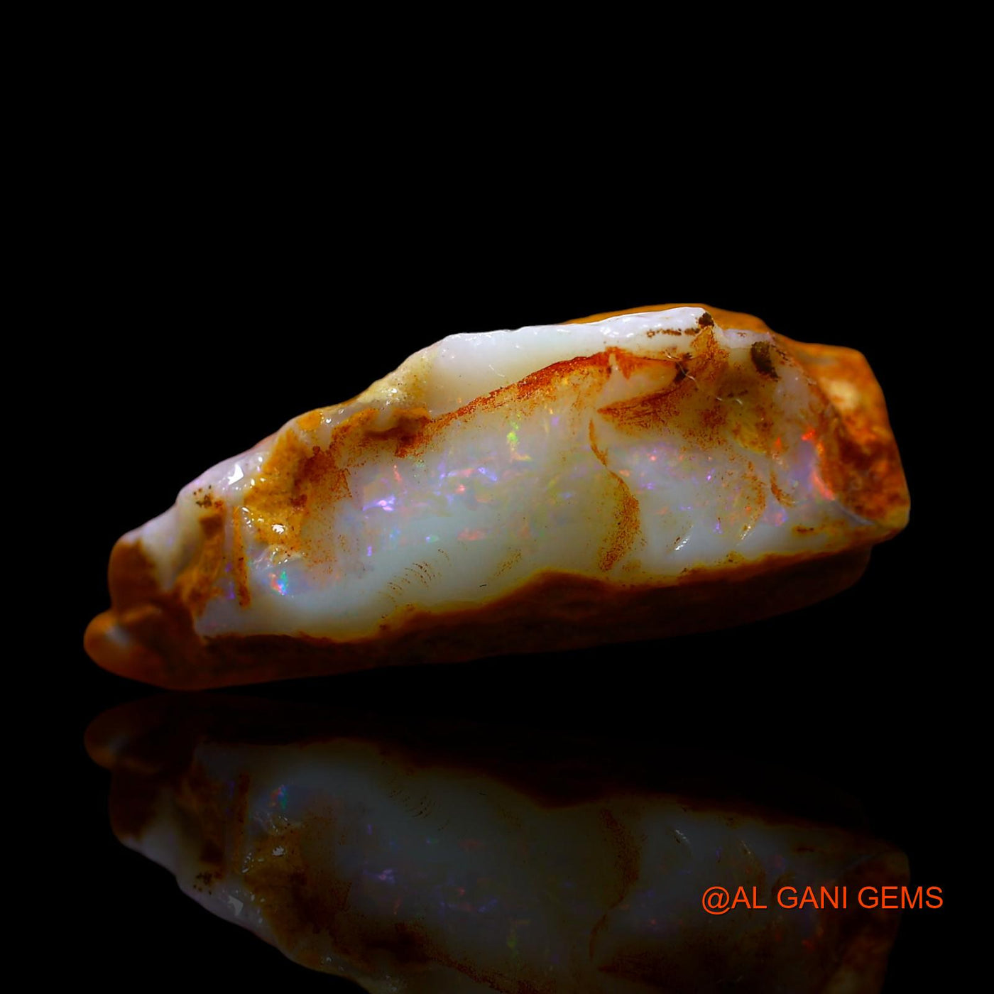 11.00 Cts Natural Australian Fire Opal Loose Gemstone Fancy Rough 24x11x9 mm RE-692