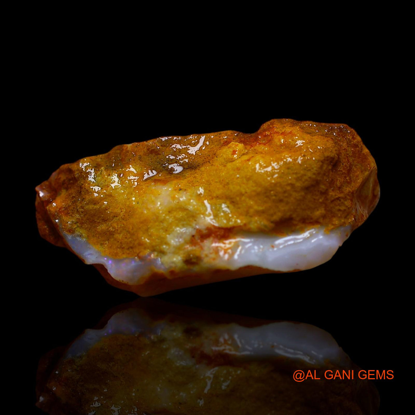 11.00 Cts Natural Australian Fire Opal Loose Gemstone Fancy Rough 24x11x9 mm RE-692