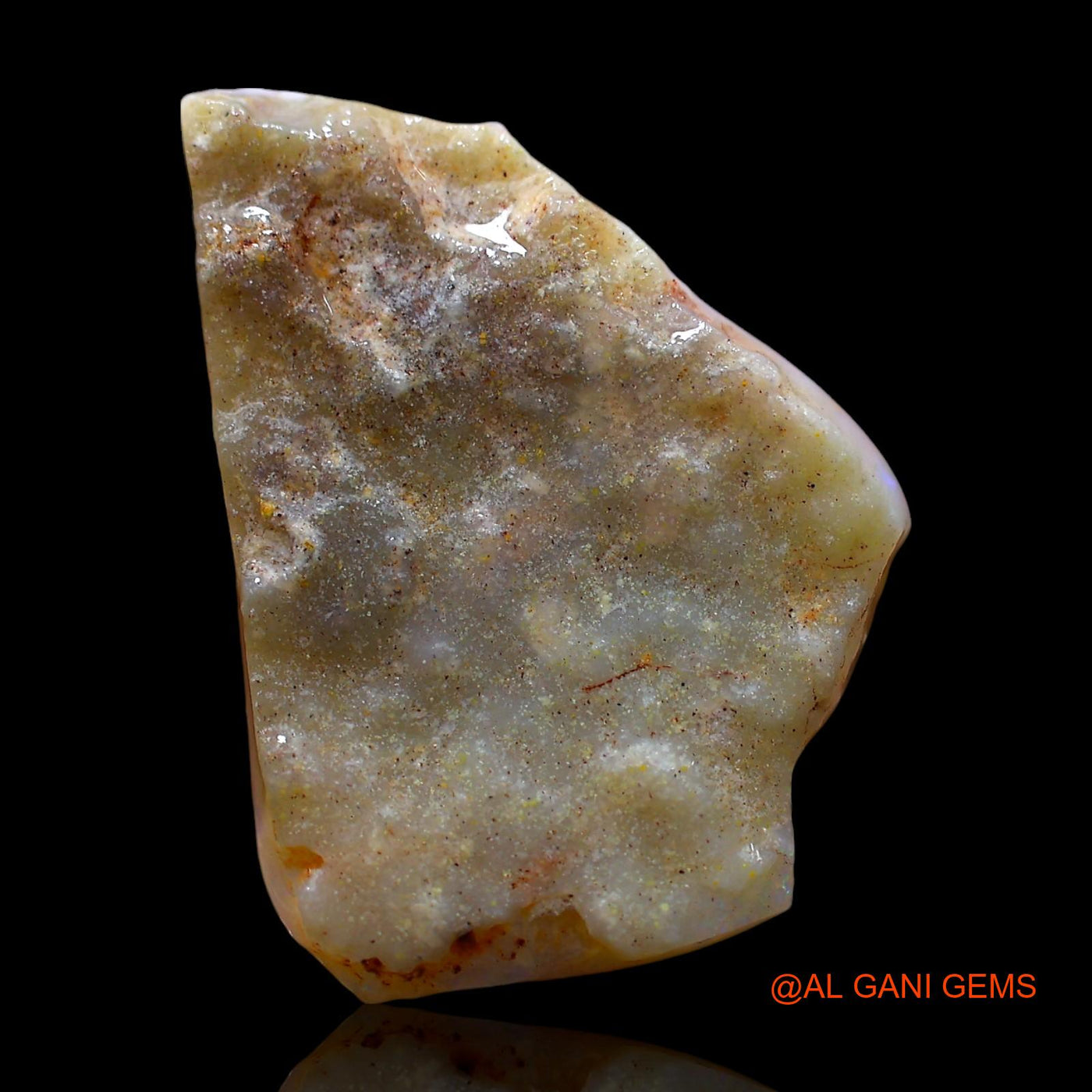 7.00 Cts Natural Australian Fire Opal Loose Gemstone Fancy Rough 21x16x4 mm RE-6