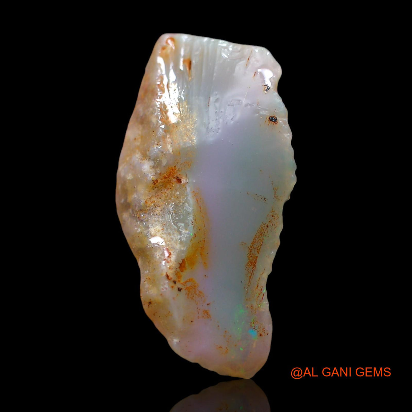 Natural Untreated Fire Opal Loose Gemstone Fancy Rough From Australia 6.00 Cts 24x12x5 mm RE-700