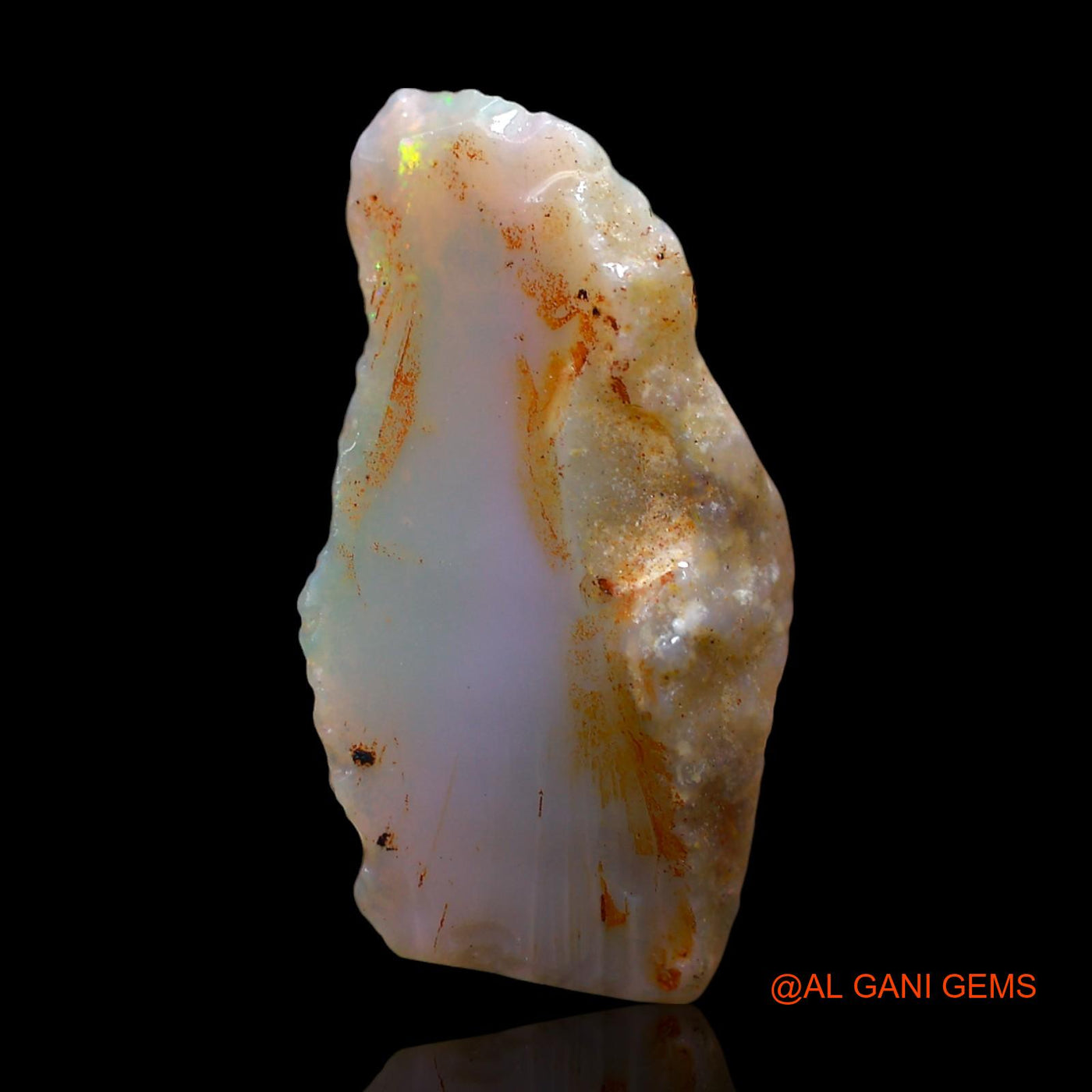 Natural Untreated Fire Opal Loose Gemstone Fancy Rough From Australia 6.00 Cts 24x12x5 mm RE-700