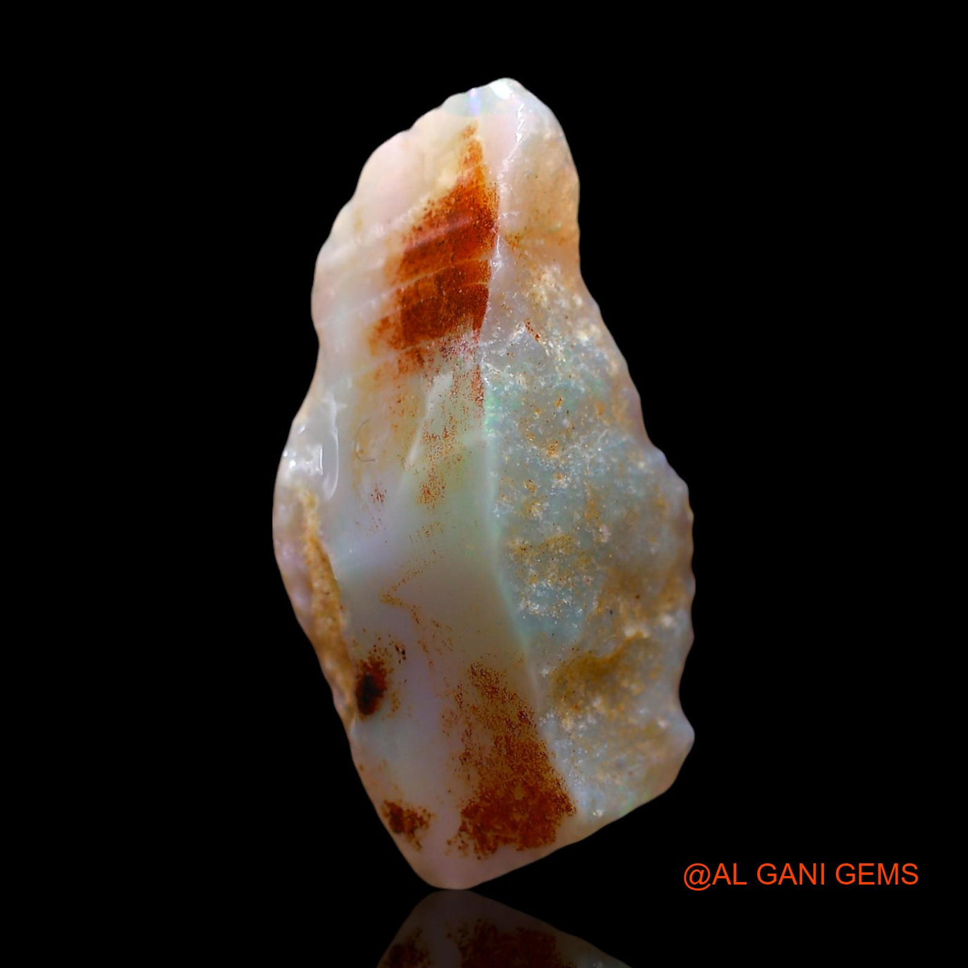 Natural Untreated Fire Opal Loose Gemstone Fancy Rough From Australia 6.00 Cts 24x12x5 mm RE-700