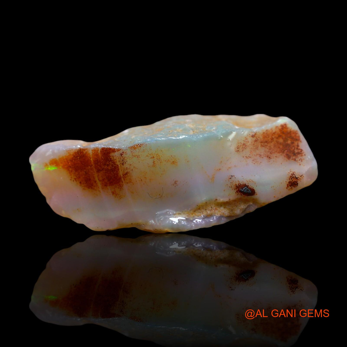 Natural Untreated Fire Opal Loose Gemstone Fancy Rough From Australia 6.00 Cts 24x12x5 mm RE-700