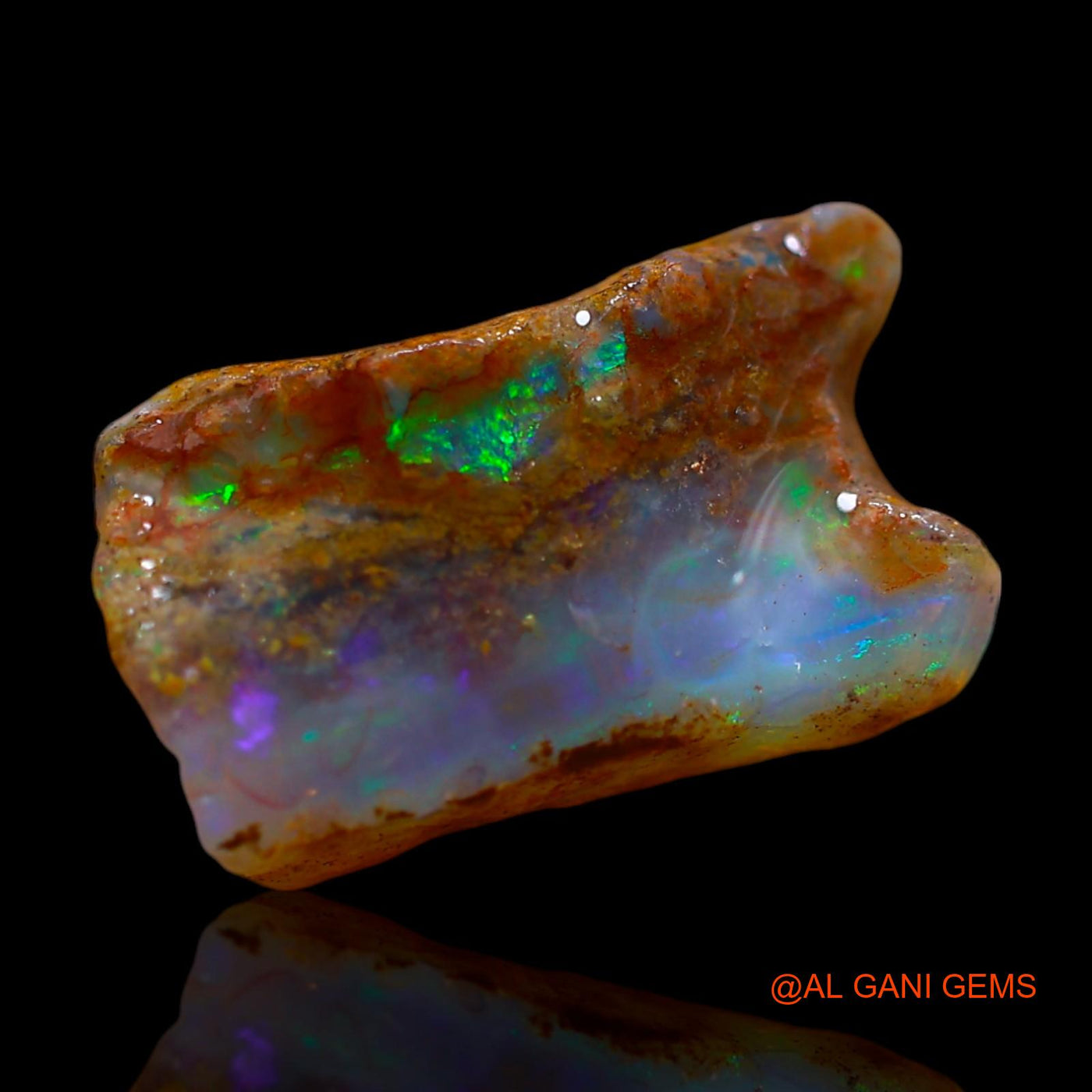 Natural Untreated Fire Opal Loose Gemstone Fancy Rough From Australia 9.00 Cts 18x11x10 mm RE-720