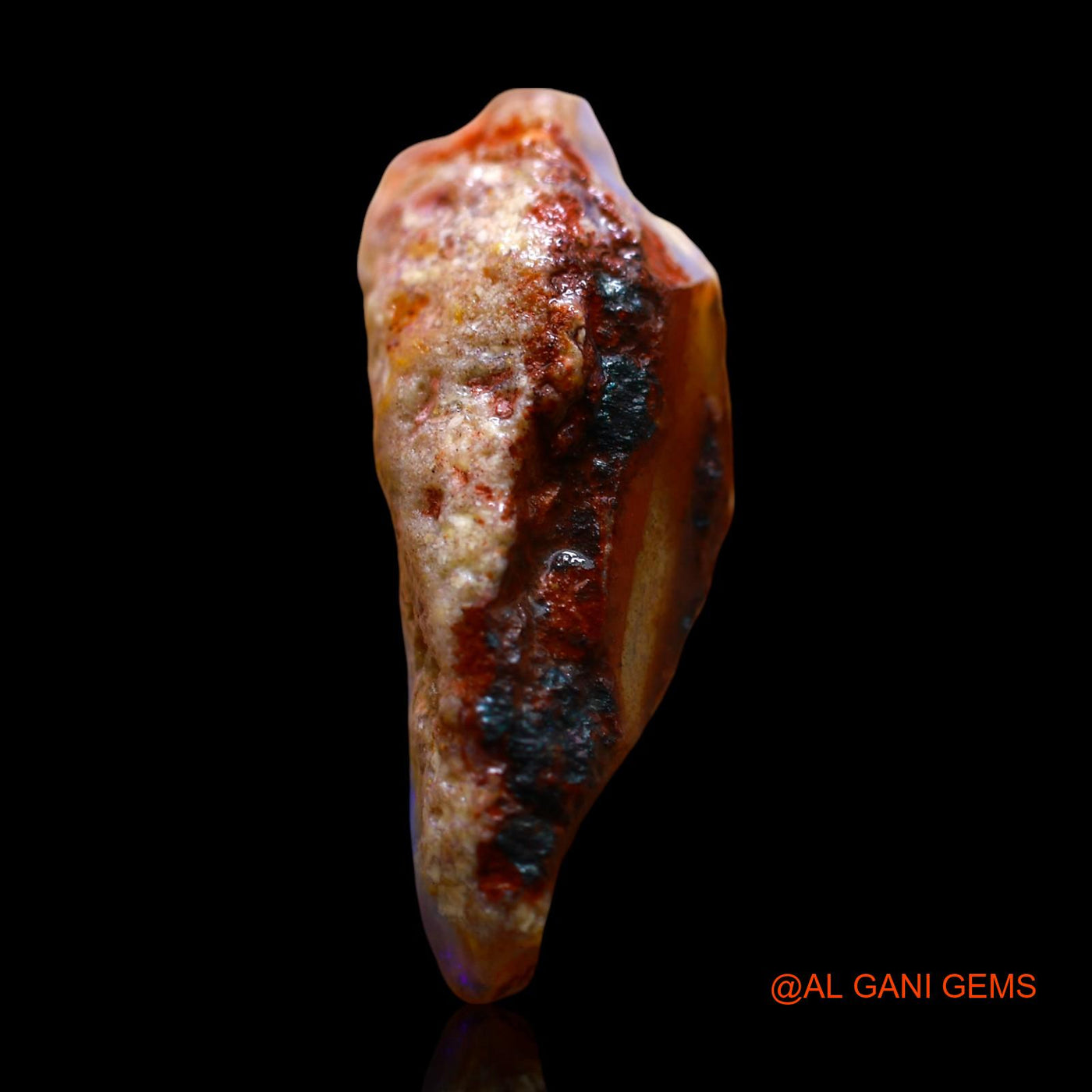 12.00 Cts Natural Australian Fire Opal Loose Gemstone Fancy Rough 26x10x10 mm RE-729
