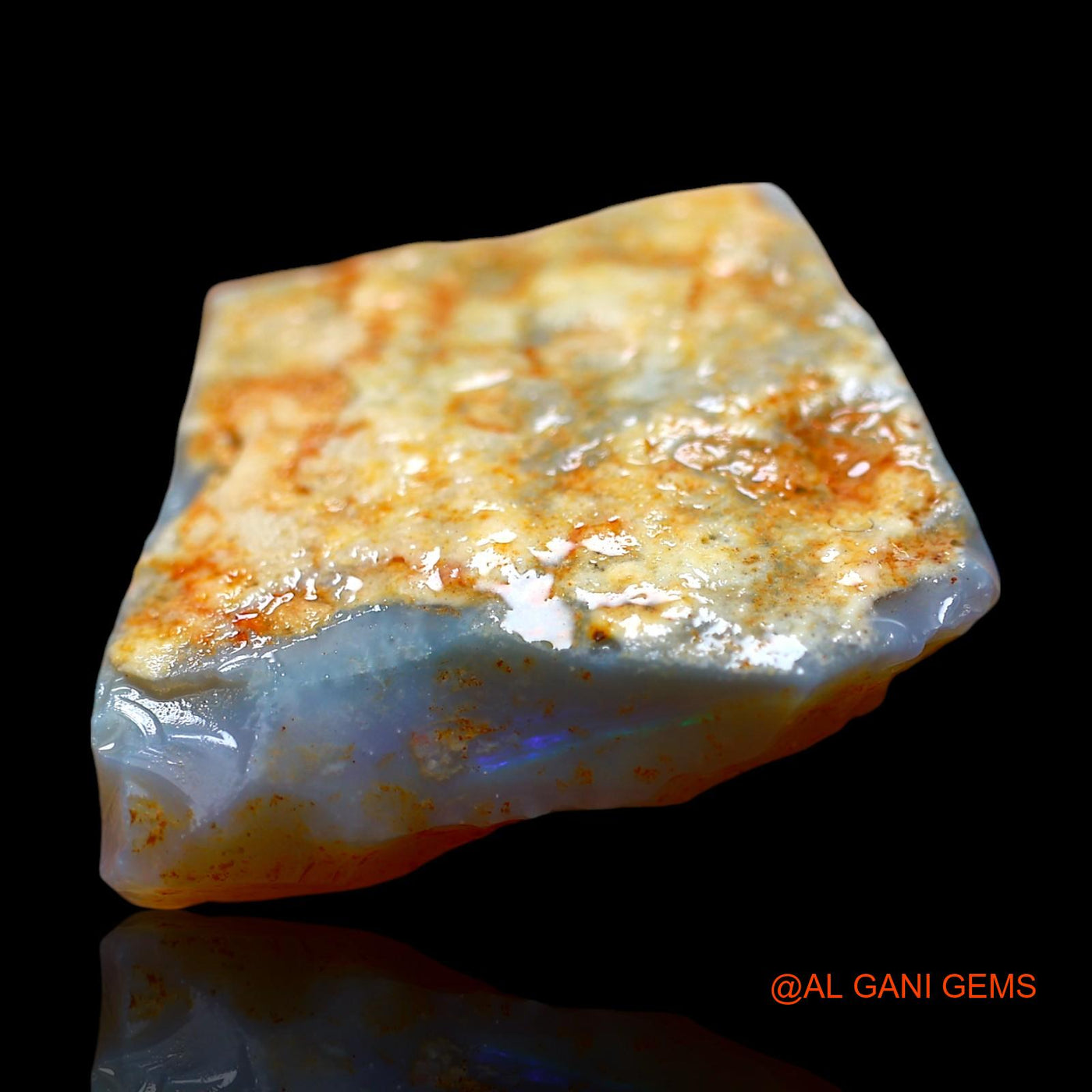 21.00 Cts Natural Australian Fire Opal Loose Gemstone Fancy Rough 25x22x6 mm RE-730