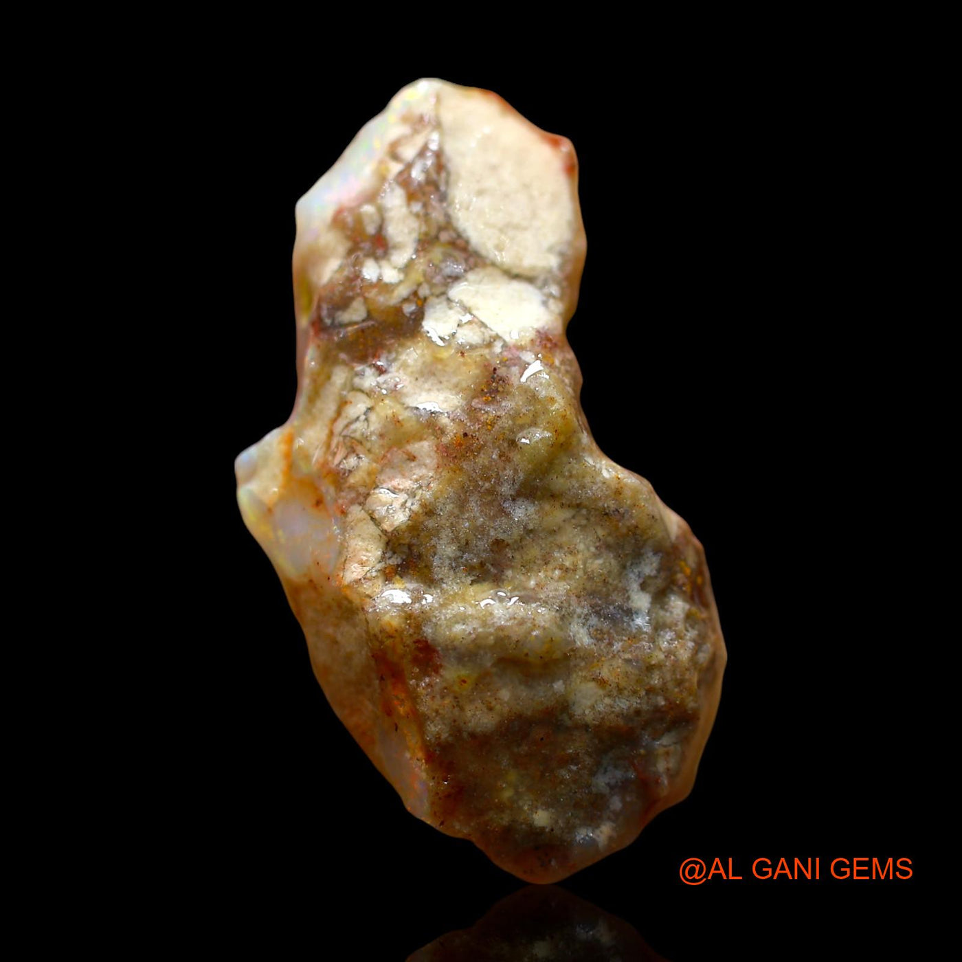 12.00 Cts Unheated Australian Fire Opal Loose Gemstone Fancy Rough Natural 26x13x9 mm RE-731