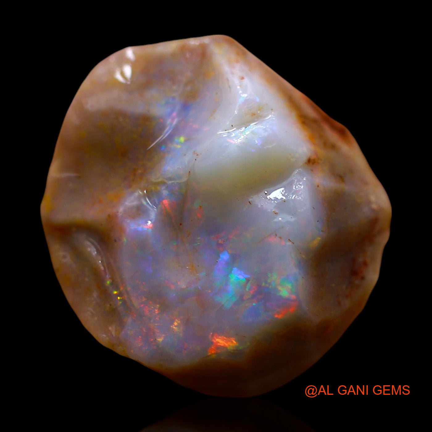 Natural Untreated Fire Opal Loose Gemstone Fancy Rough From Australia 12.00 Cts 19x18x8 mm RE-736