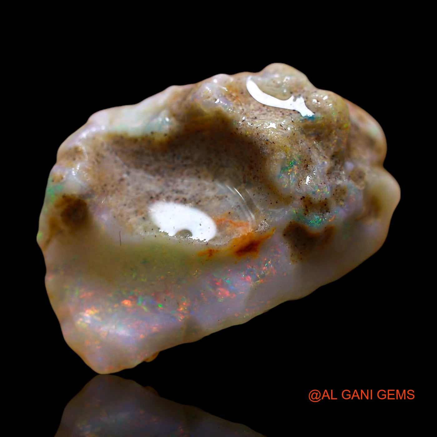 11.00 Cts Natural Australian Fire Opal Loose Gemstone Fancy Rough 20x13x10 mm RE-740