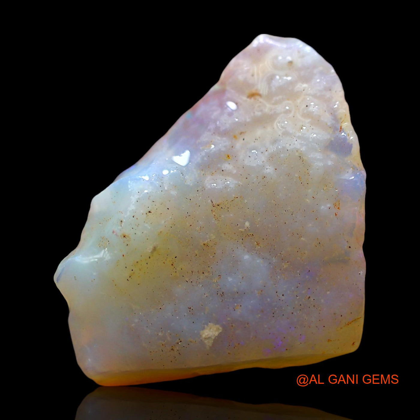 Natural Fire Opal Gemstone 6.00 Cts Loose Fancy Rough From Australia 21x16x4 mm RE-741