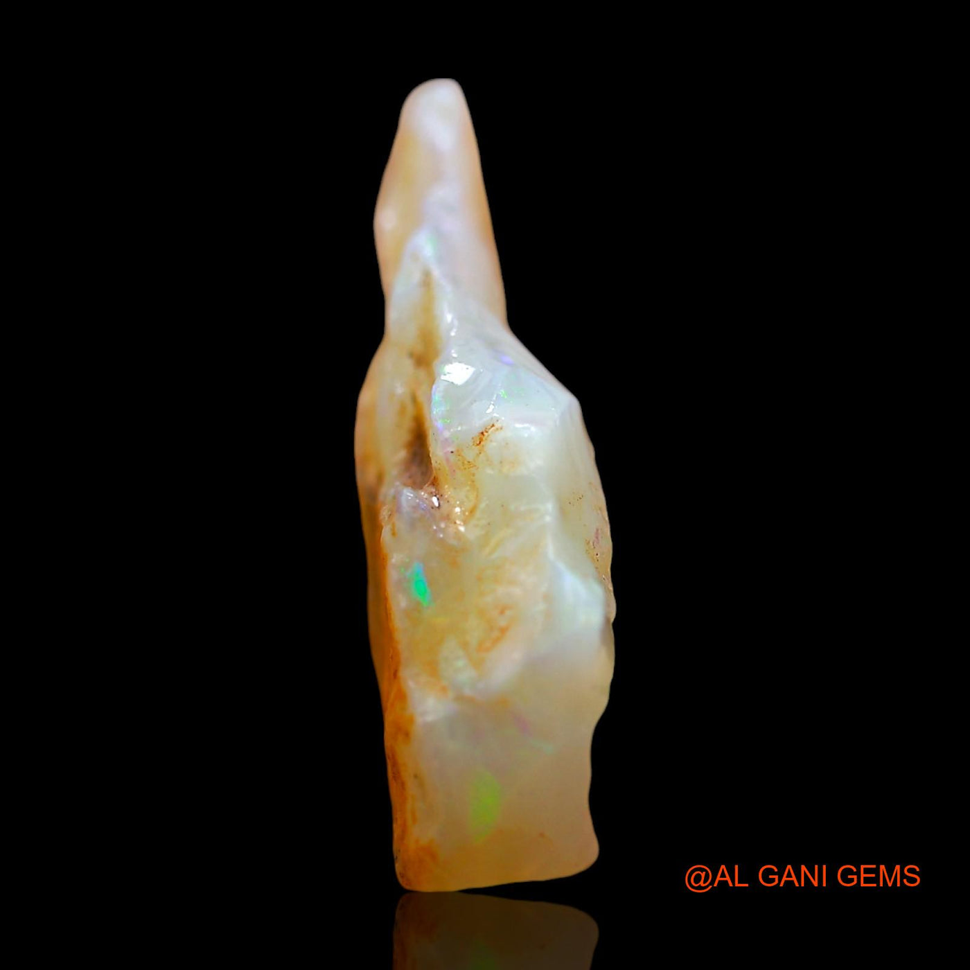 Natural Fire Opal Gemstone 6.00 Cts Loose Fancy Rough From Australia 21x16x4 mm RE-741