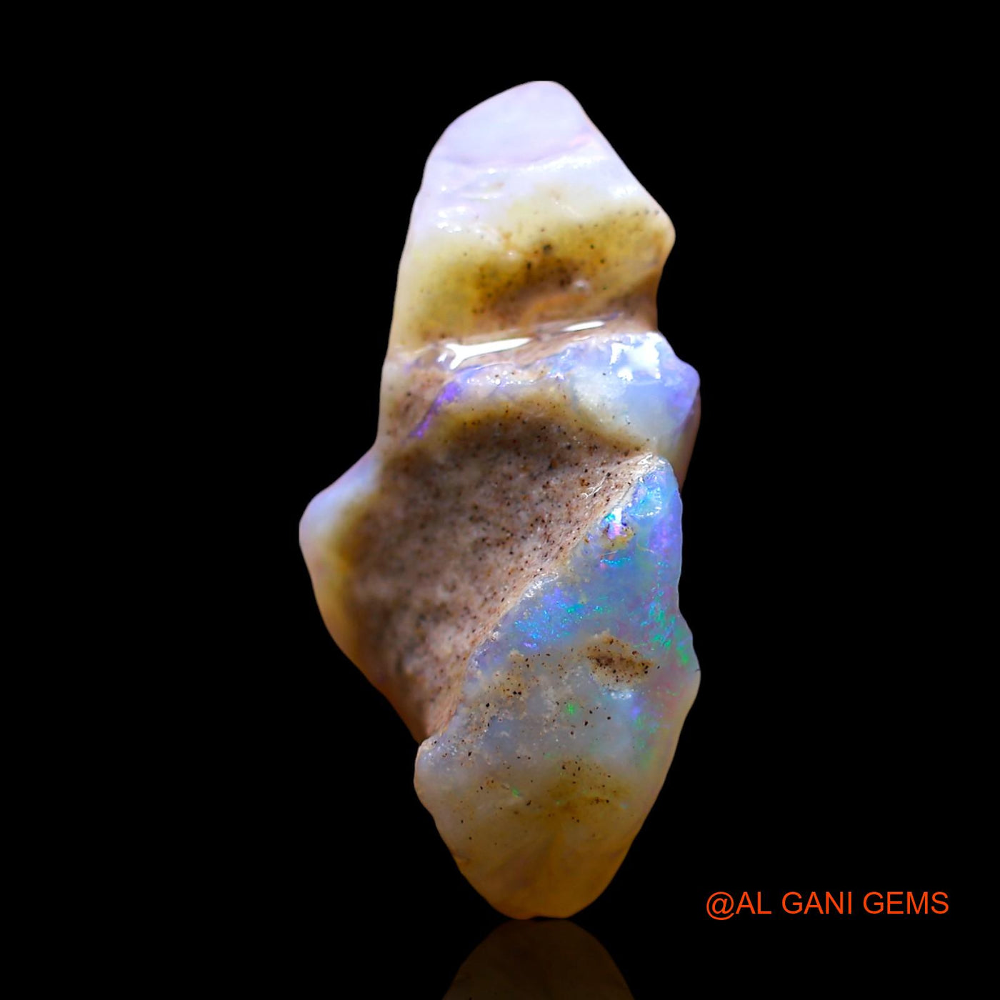 Natural Untreated Fire Opal Loose Gemstone Fancy Rough From Australia 9.00 Cts 22x12x9 mm RE-743