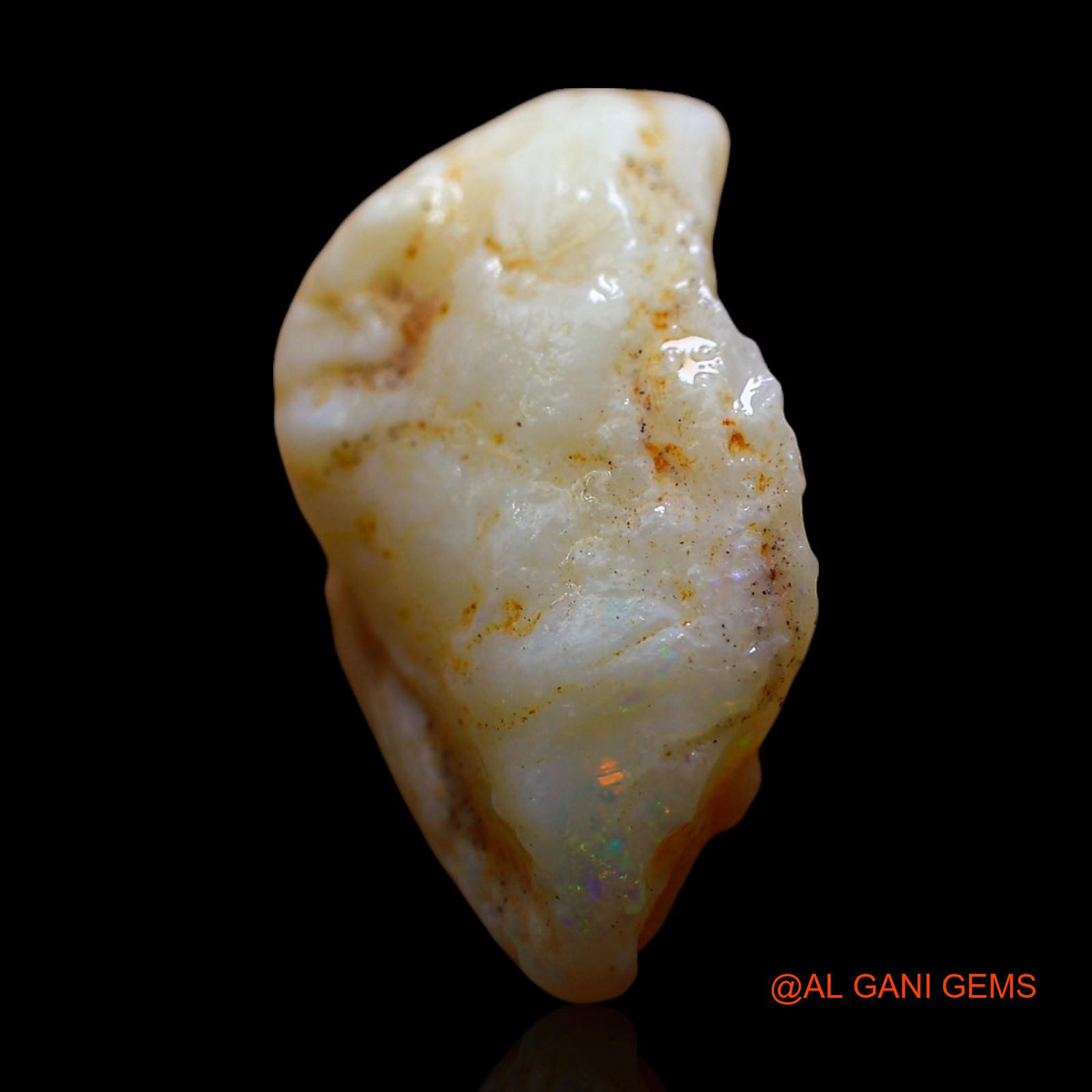 8.00 Cts Natural Australian Fire Opal Loose Gemstone Fancy Rough 20x14x9 mm RE-744
