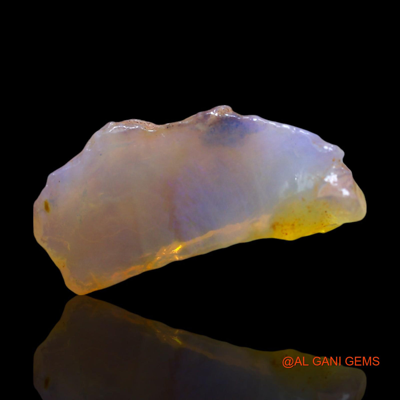 Natural Fire Opal Gemstone 6.00 Cts Loose Fancy Rough From Australia 21x10x5 mm RE-758