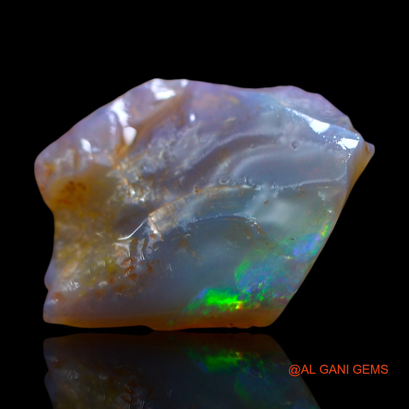 Natural Untreated Fire Opal Loose Gemstone Fancy Rough From Australia 6.00 Cts 19x14x4 mm RE-760