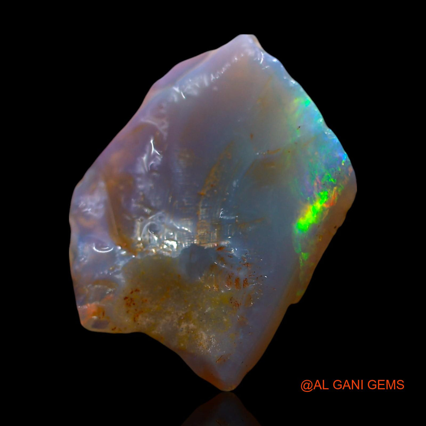 Natural Untreated Fire Opal Loose Gemstone Fancy Rough From Australia 6.00 Cts 19x14x4 mm RE-760