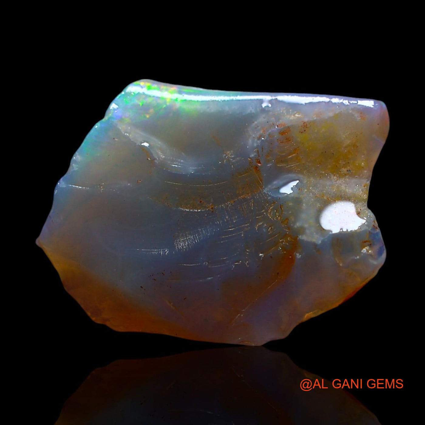 Natural Untreated Fire Opal Loose Gemstone Fancy Rough From Australia 6.00 Cts 19x14x4 mm RE-760