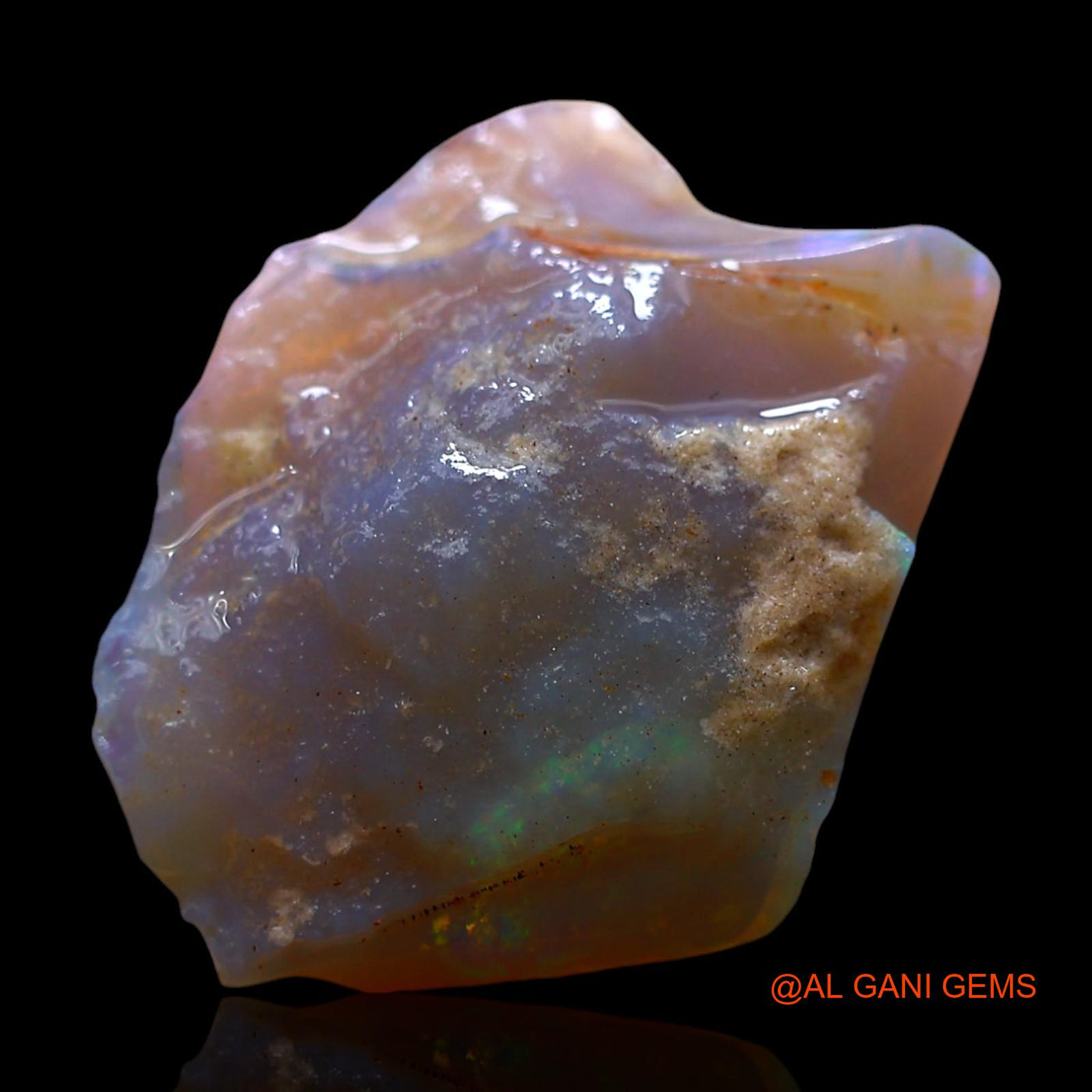 Natural Untreated Fire Opal Loose Gemstone Fancy Rough From Australia 6.00 Cts 19x14x4 mm RE-760