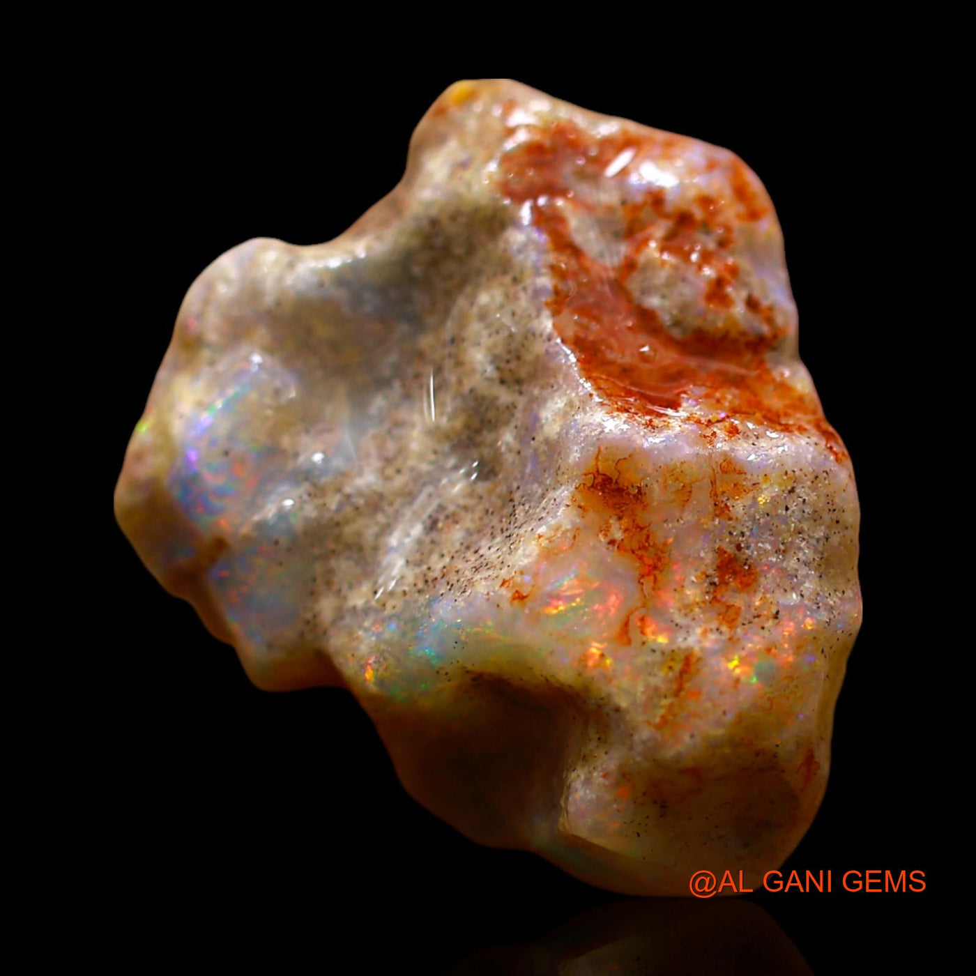 8.00 Cts Natural Australian Fire Opal Loose Gemstone Fancy Rough 16x15x9 mm RE-772