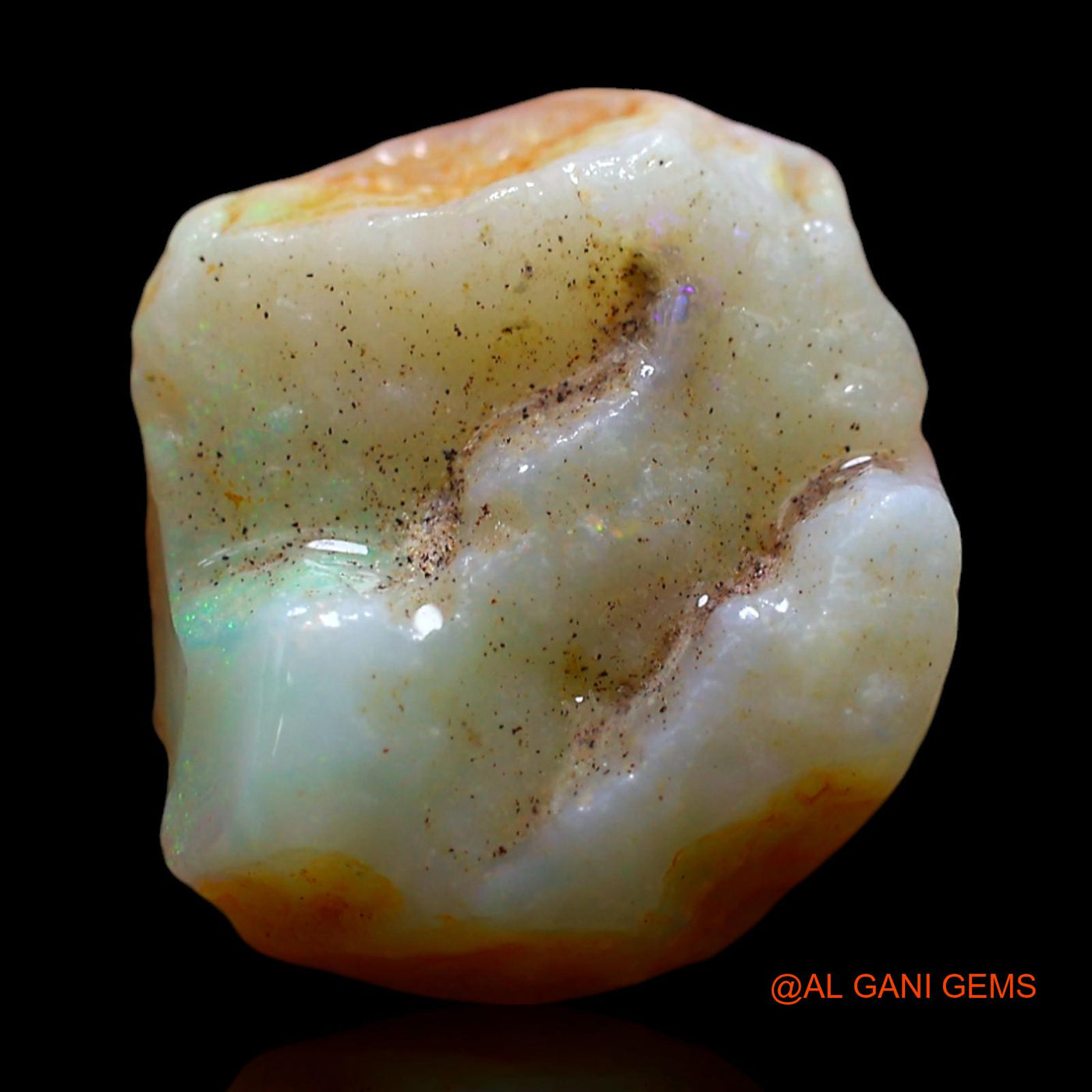 8.00 Cts Natural Australian Fire Opal Loose Gemstone Fancy Rough 15x13x6 mm RE-773