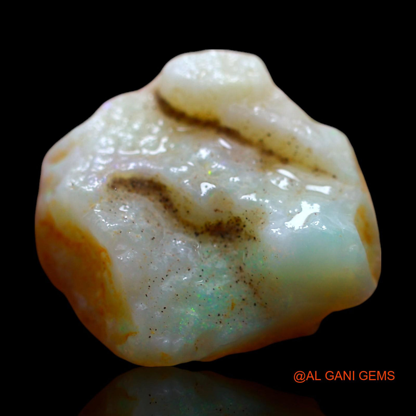 8.00 Cts Natural Australian Fire Opal Loose Gemstone Fancy Rough 15x13x6 mm RE-773
