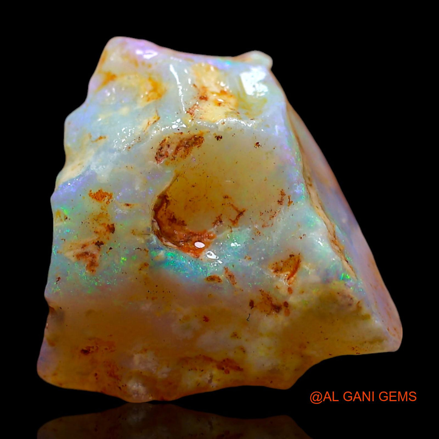 7.00 Cts Unheated Australian Fire Opal Loose Gemstone Fancy Rough Natural 15x14x7 mm RE-775