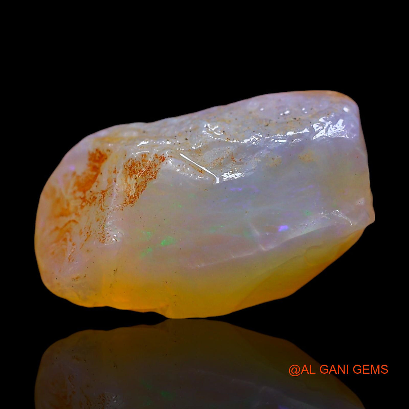 Natural Untreated Fire Opal Loose Gemstone Fancy Rough From Australia 6.00 Cts 15x9x8 mm RE-787