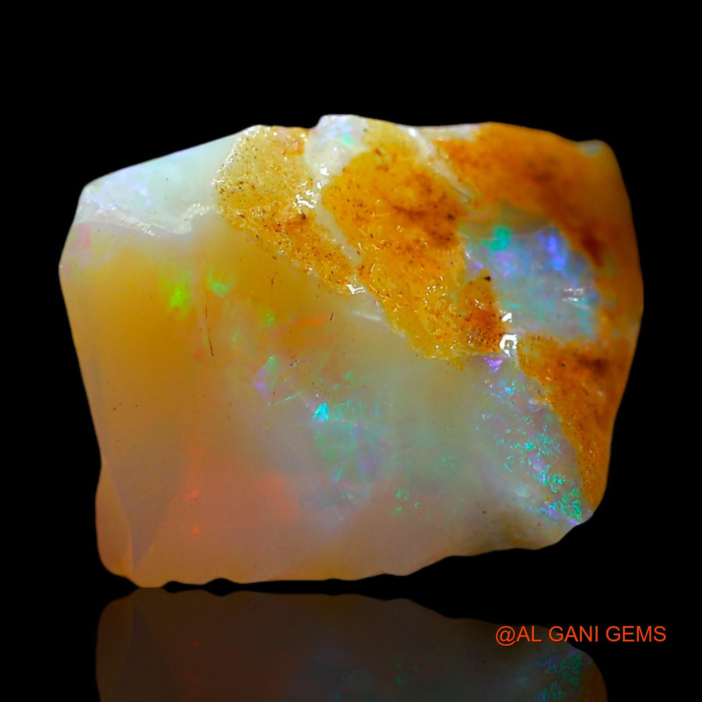 Natural Fire Opal Gemstone 4.00 Cts Loose Fancy Rough From Australia 13x11x7 mm RE-790