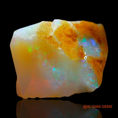 Natural Fire Opal Gemstone 4.00 Cts Loose Fancy Rough From Australia 13x11x7 mm RE-790