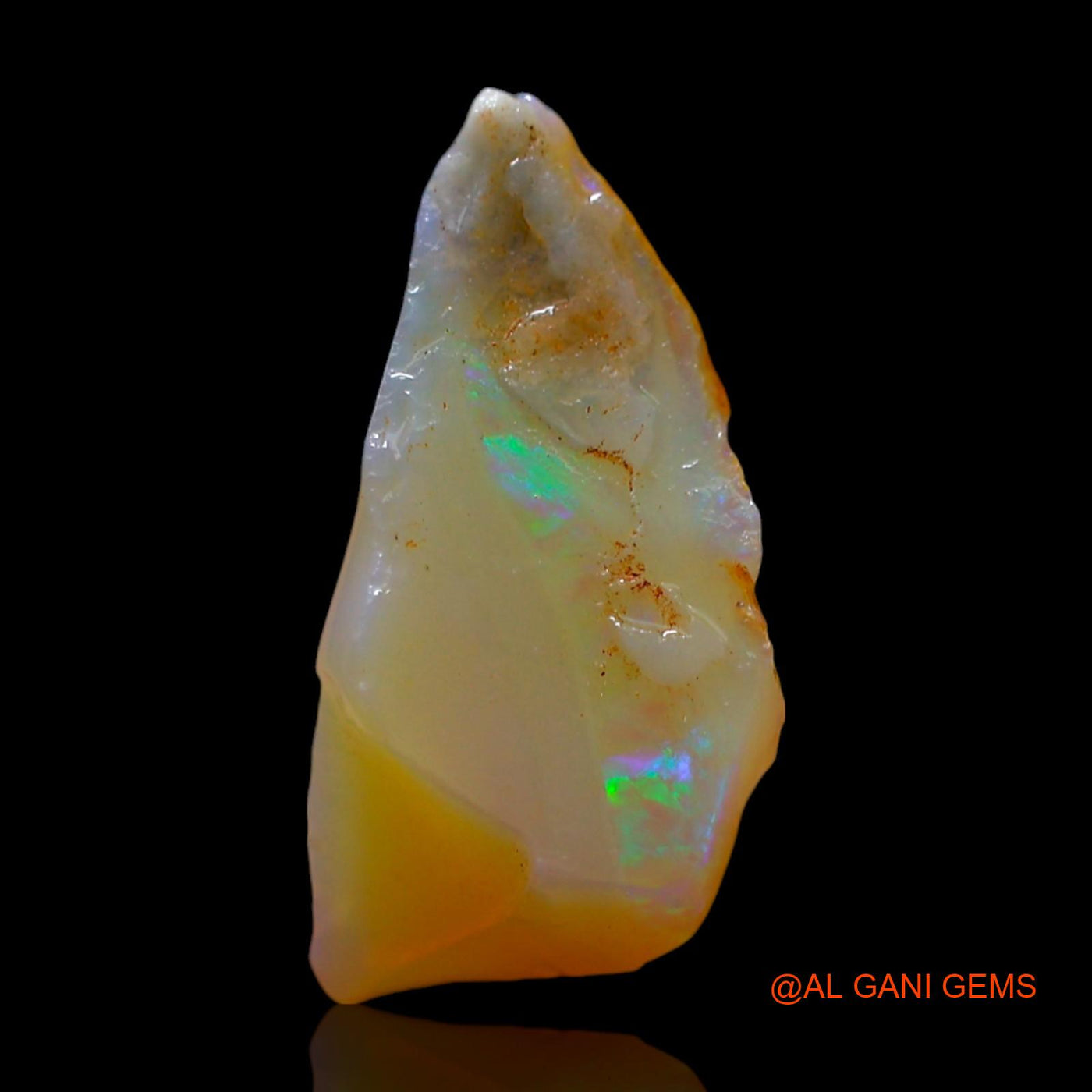 Natural Fire Opal Gemstone 4.00 Cts Loose Fancy Rough From Australia 13x11x7 mm RE-790