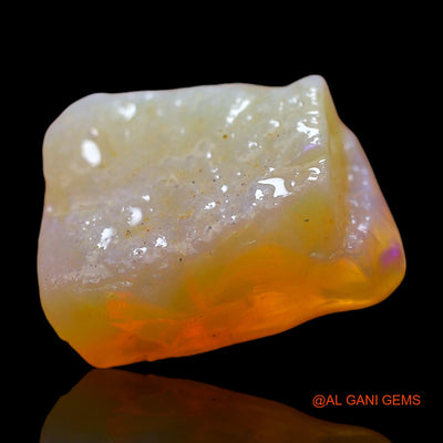 Natural Fire Opal Gemstone 7.00 Cts Loose Fancy Rough From Australia 14x11x6 mm RE-791
